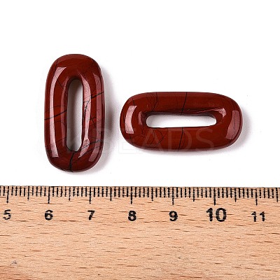 Natural Red Jasper Oval Pendants G-N342-105E-1