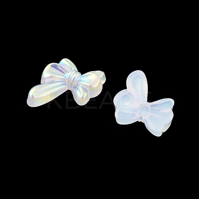 Bowknot Rainbow Iridescent Plating Acrylic Cabochons PACR-B003-03-1