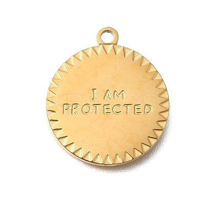 PVD Vacuum Plating 201 Stainless Steel Pendants STAS-C111-32G-1