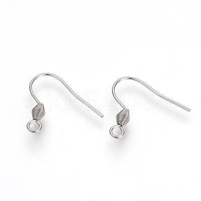 Tarnish Resistant 304 Stainless Steel Earring Hooks STAS-R071-30-1