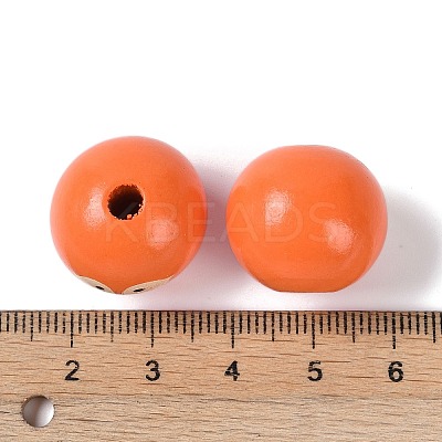 Animal Themes Printed Wood European Beads WOOD-M013-01B-1