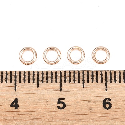 Brass Closed Jump Rings KK-D257-01RG-06-1