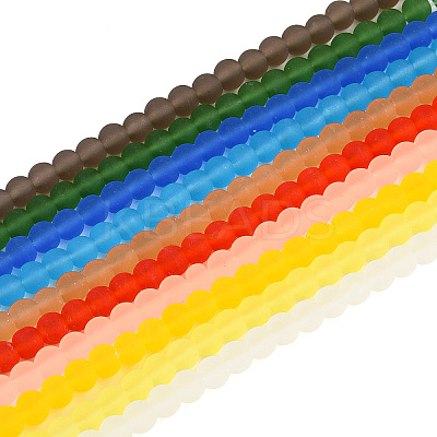 Transparent Glass Beads Strands GLAA-T032-T8mm-MD-1