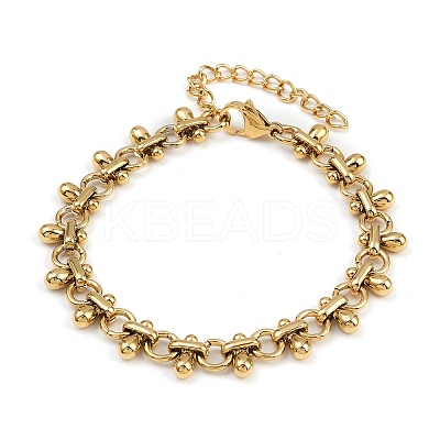 304 Stainless Steel Link Chain Bracelets for Women BJEW-Z143-01G-1