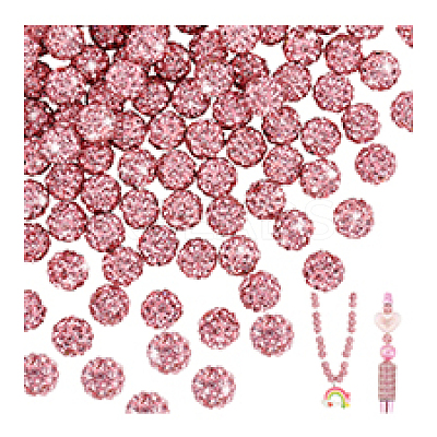 100Pcs Polymer Clay Pave Good Quality Rhinestone Beads FIND-PH0022-39-1