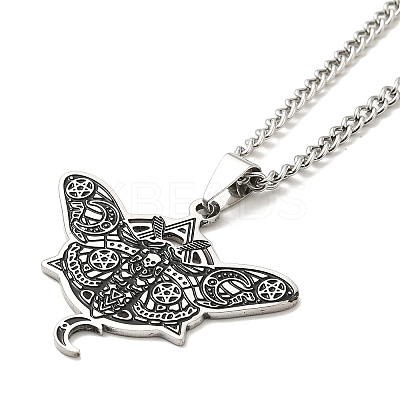 201 Stainless Steel Enamel Pendant Necklaces for Women Men LS-NJEW-G123-11P-1