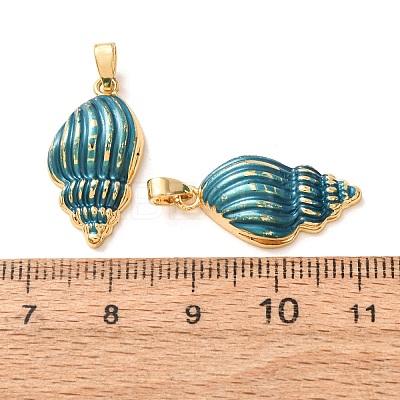 Brass Enamel Pendants KK-CBA8606-01G-03-1