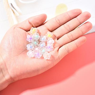 60pcs 6 Colors Transparent Acrylic Beads TACR-CC0001-01-1