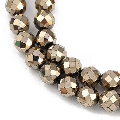 Electroplated Synthetic Non-magnetic Hematite Beads Strands G-H072-B01-01-1