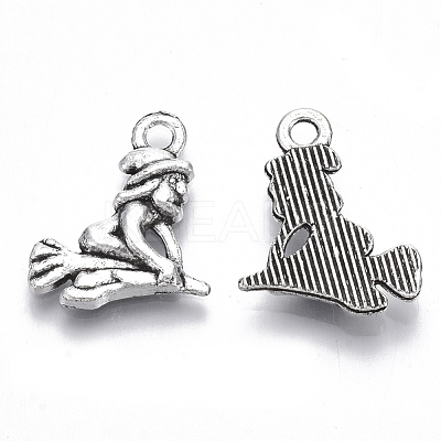 Tibetan Style Alloy Pendants TIBE-N010-09AS-RS-1