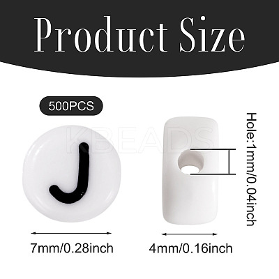 500Pcs Acrylic Beads SACR-TA0001-55J-1