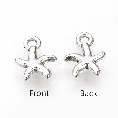 Tibetan Style Alloy Charms TIBE-S311-19AS-LF-1
