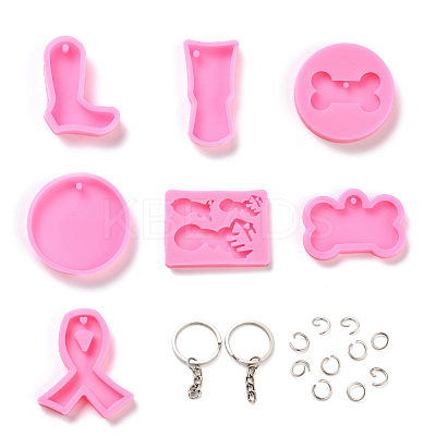 DIY Keychain Silicone Molds Kits DIY-GF0002-33-1