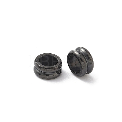 Ion Plating(IP) 304 Stainless Steel Grooved Beads STAS-WH0055-04EB-1