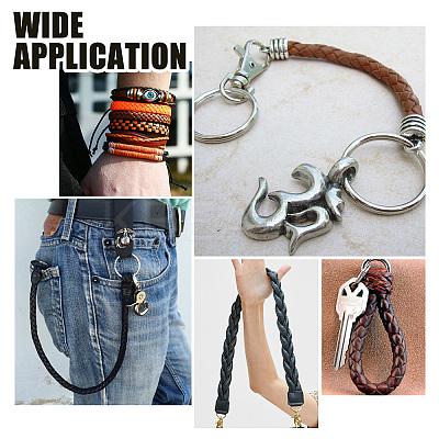 Flat Braided Leather Cord WL-WH0003-09A-1