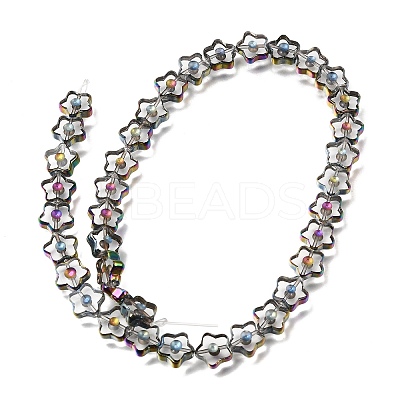 Electroplated Transparent Glass Beads Strands GL-CBA98F0-09A-1
