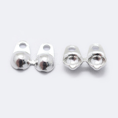 925 Sterling Silver Bead Tips Knot Covers STER-K167-001S-1