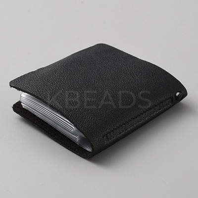 2 Inch Leather Cover Mini Photocard Holder Book AJEW-WH0248-366A-1