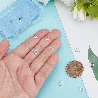 10Pcs 925 Sterling Silver Screw Eye Peg Bails STER-HY0001-20-1