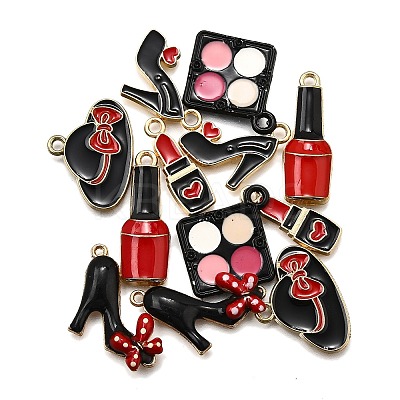 12Pcs 6 Styles Alloy Enamel Charms ENAM-FP0002-83-1