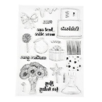 Silicone Clear Stamps DIY-A013-06-1