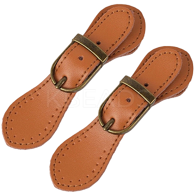 CutHollow 2Pcs Leather Toggle Buckle AJEW-CL0001-26B-1