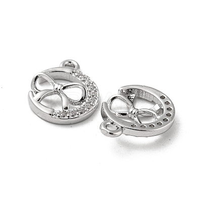Brass Micro Pave Cubic Zirconia Charms KK-H460-58P-1