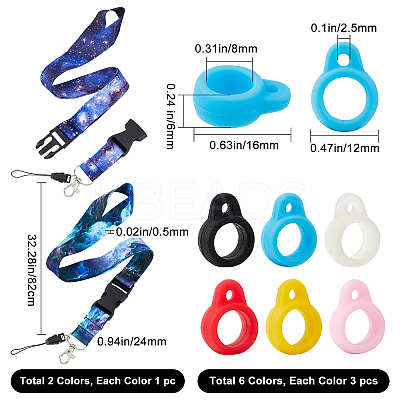 Portable Electronic Cigarette Anti-Lost Necklace Lanyard AJEW-GF0006-21-1