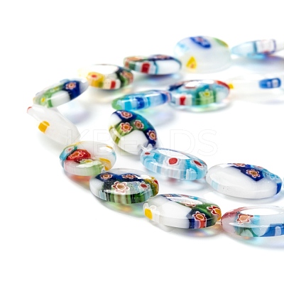Handmade Millefiori Glass Beads Strands X-LK137-1
