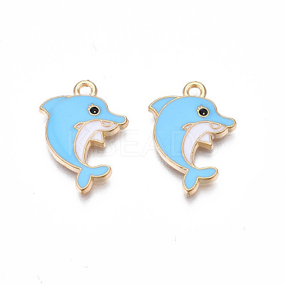 Alloy Enamel Pendants ENAM-S130-24B-1
