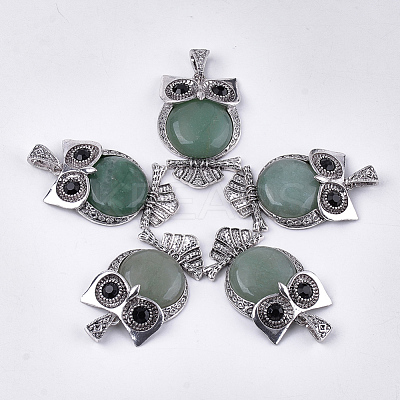 Natural Green Aventurine Big Pendants G-S353-01E-1