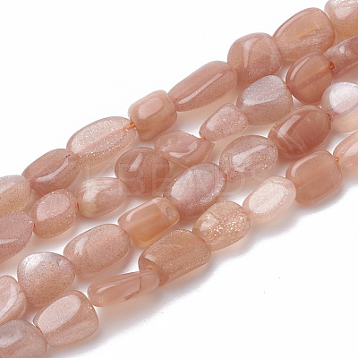 Natural Sunstone Beads Strands X-G-S290-04-1