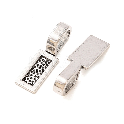 Tibetan Style Alloy Glue-on Flat Pad Bails TIBE-4710-AS-NR-1