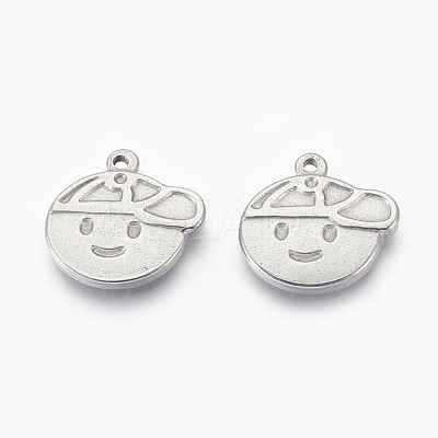 Tarnish Resistant 304 Stainless Steel Pendants STAS-E445-07-1