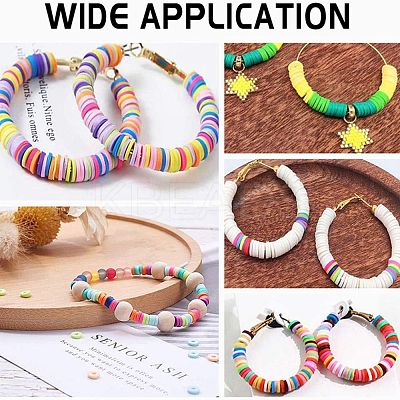 240g 24 Colors Handmade Polymer Clay Beads CLAY-JP0001-10-6mm-1