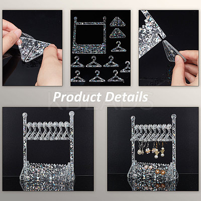 Transparent Acrylic Earring Display Stands EDIS-PH0001-27A-1