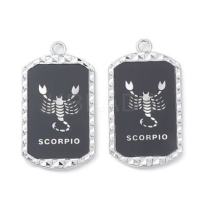 Alloy Twelve Constellations Series Big Pendants PALLOY-O107-01P-08-1