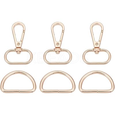 Alloy Swivel Lobster Claw Clasps FIND-BBC0003-78B-G-1