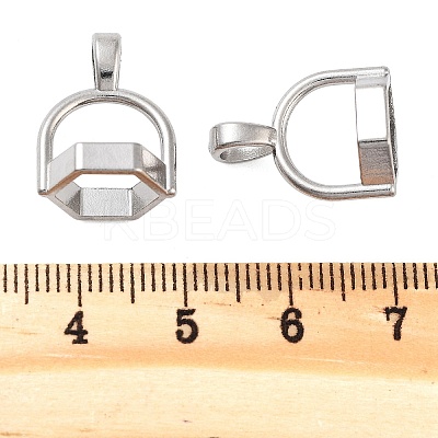 Non-Tarnish 304 Stainless Steel Bead Cap Bails STAS-L082-016P-1