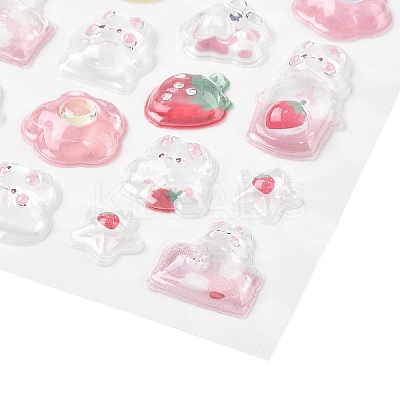 Plastic 3D Puffy Stickers DIY-H178-01E-1