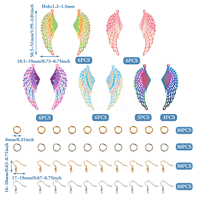 DIY Wing Earring Making Kit STAS-TA0001-95-1