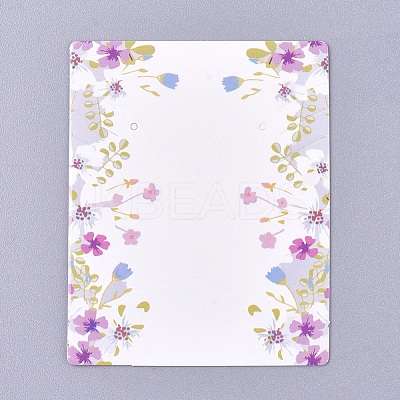 Floral Pattern Paper Jewelry Display Cards CDIS-E009-06A-1