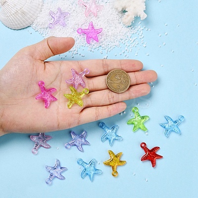 Transparent Acrylic Pendants TACR-YW0001-16-1