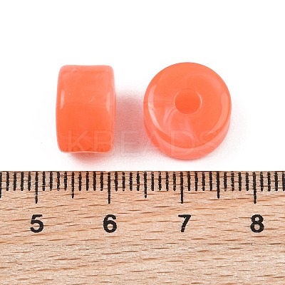 Two-Color Opaque Acrylic Imitation Gemstone Beads AC-CBA3EFE-02U-1