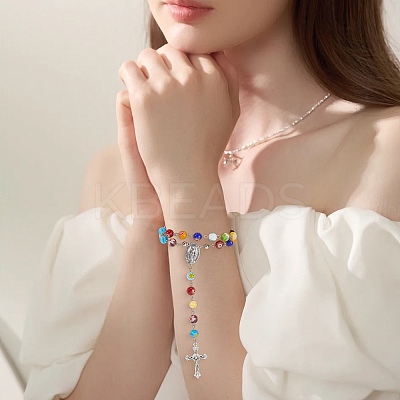 DIY Rosary Bead Jewelry Making Finding Kits DIY-SC0031-64-1