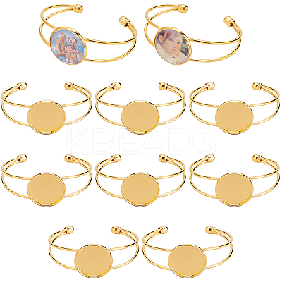 10Pcs Brass Cuff Bangle Making KK-SC0002-91A-1