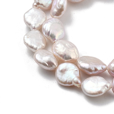 Natural Baroque Keshi Pearl Beads Strands PEAR-P064-18A-01A-1