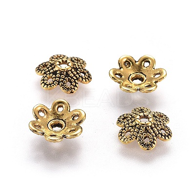 Tibetan Style Alloy Bead Caps LS-K08YE031-1