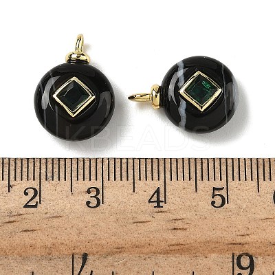Natural Black Banded Agate Pendants G-H328-08G-D20-1