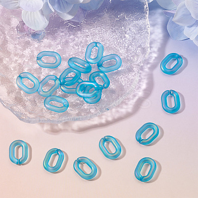 20Pcs Transparent Acrylic Quick Link Connectors OACR-TADJ0001-03I-1